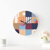 抽象芸術正方形アートワーク：幾何学的デザイン。 ラージ壁時計 (ホーム)