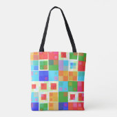 抽象芸術正方形トートバッグ トートバッグ (裏面)