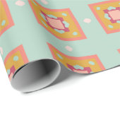 抽象芸術正方形パターン ラッピングペーパー (ロールコーナー)