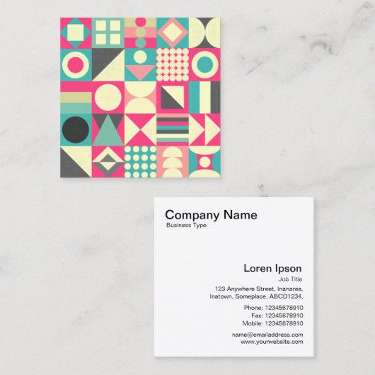 抽象芸術正方形110419 スクエア名刺 (正面/裏面)