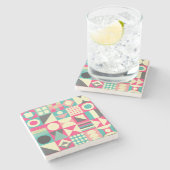 抽象芸術正方形110419 ストーンコースター (横)