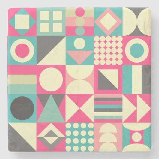 抽象芸術正方形110419 ストーンコースター (正面)