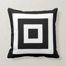 抽象芸術正方形（白黒） クッション