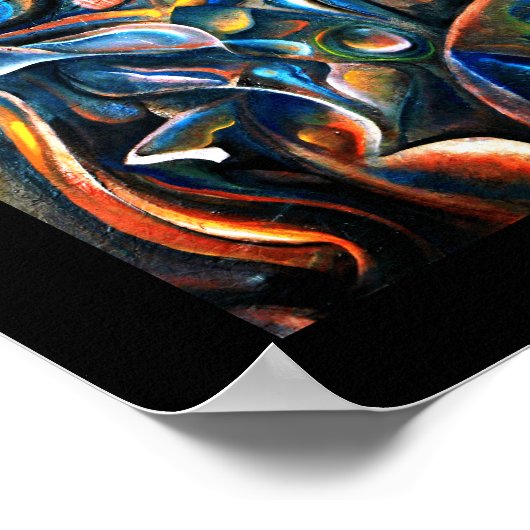 抽象芸術母子 ポスター (角)