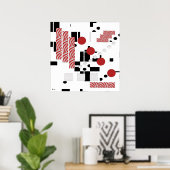 抽象芸術比例プリント ポスター (ホームオフィス)