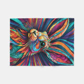 抽象芸術毛布 フリースブランケット (正面(横))