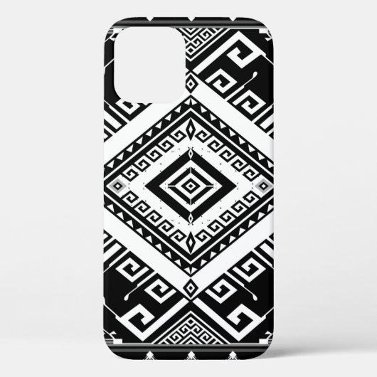 抽象芸術民族の幾何学的パターンの背景 Case-Mate iPhoneケース (裏面)