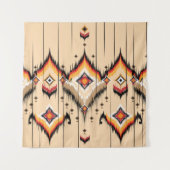 抽象芸術民族の幾何学的パターンデザイン、イラストラ タペストリー (正面)