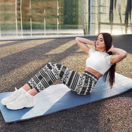 抽象芸術民族アステカ カプリレギンス