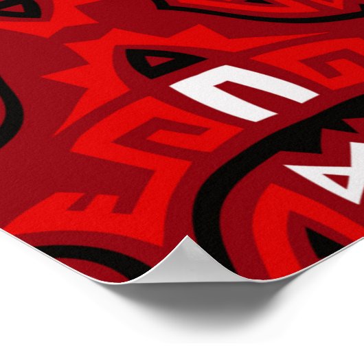 抽象芸術民族ヴィンテージシームレスパターン。トレンディーb ポスター (角)