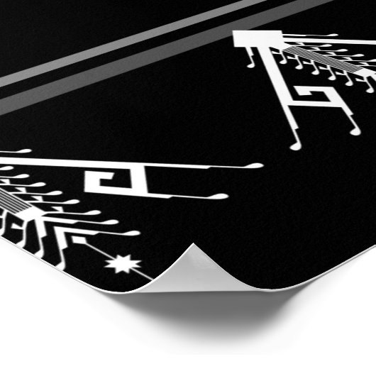 抽象芸術民族幾何学模様の背景のデザイン ポスター (角)