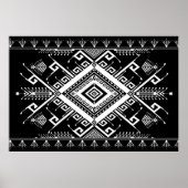 抽象芸術民族幾何学模様の背景のデザイン ポスター (正面)