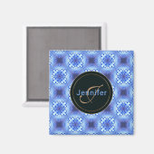 抽象芸術民族幾何学模様。 マグネット (正面/裏面)