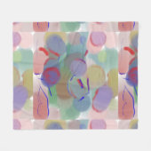 抽象芸術気泡 フリースブランケット (正面(横))