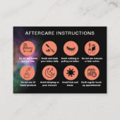 抽象芸術水のラッシュアフター気に指示 名刺 (裏面)