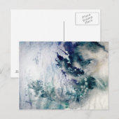 抽象芸術水の背景色グランジ紙2 ポストカード (正面/裏面)