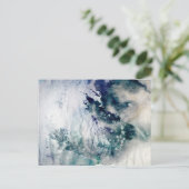 抽象芸術水の背景色グランジ紙2 ポストカード (スタンド正面)