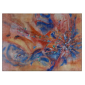 抽象芸術水の色きらきら光る カッティングボード (正面)