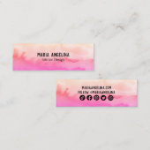 抽象芸術水の色のミニマリストのソーシャルメディアのアイコン スキニー名刺 (正面/裏面)