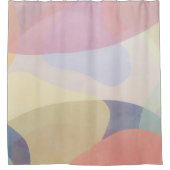 抽象芸術水の色パステルアートワークシャワーカーテン シャワーカーテン (正面)