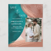 抽象芸術水の色日付を保存 チラシ (正面)