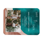 抽象芸術水の色日付を保存 マグネット (横)