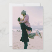 抽象芸術水の色日付を保存 招待状 (裏面)