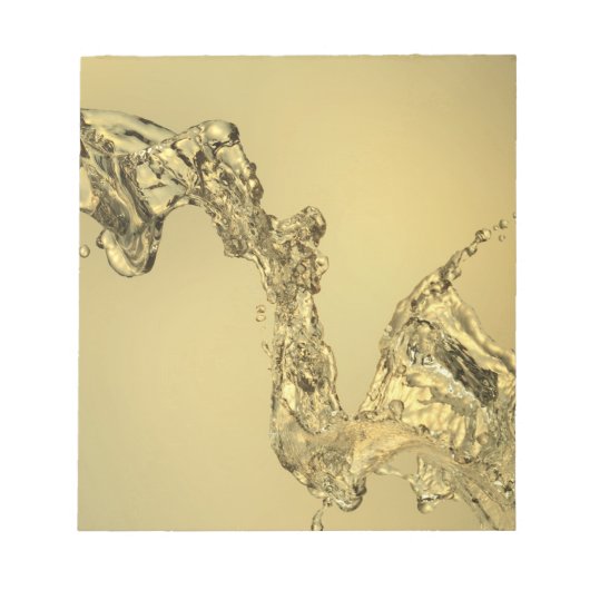 抽象芸術水の飛散形状 ノートパッド (正面)