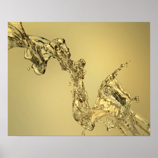 抽象芸術水の飛散形状 ポスター (正面)