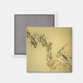 抽象芸術水の飛散形状 マグネット (正面/裏面)