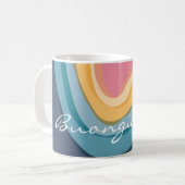 抽象芸術水カスタマイズ色 コーヒーマグカップ (正面左)