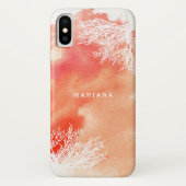 抽象芸術水カラスプラッシュピーコーラルリーフトレンディー Case-Mate iPhoneケース (裏面)