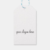 抽象芸術水カラーティール（緑がかった色）カラスプラッシュブラシストローク ギフトタグ (裏面)