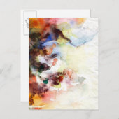 抽象芸術水グランジ色テクス絵を描 ポストカード (正面/裏面)
