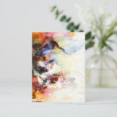 抽象芸術水グランジ色テクス絵を描 ポストカード (スタンド正面)