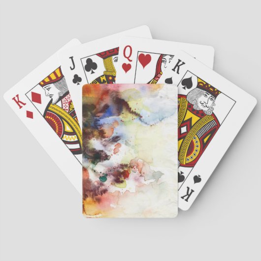 抽象芸術水グランジ色絵を描 トランプ (裏面)