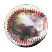 抽象芸術水グランジ色絵を描 野球ボール (正面左)