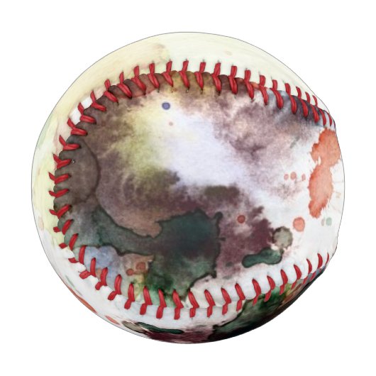 抽象芸術水グランジ色絵を描 野球ボール (正面左)