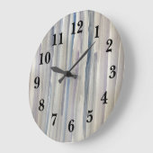 抽象芸術水ストライプビーチデコー大時計 ラージ壁時計 (傾斜)