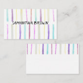 抽象芸術水ストライプ色カラフルモダンカスタム 名刺 (正面/裏面)