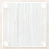 抽象芸術水ストライプ色ガラスコースター ガラスコースター (裏面)