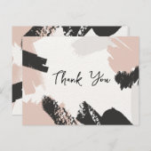 抽象芸術水ユニーク色シンプルサンキューカード ポストカード (正面/裏面)