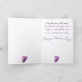 抽象芸術水中ガーデンパープルレッドマザーズデイ シーズンカード (内部)