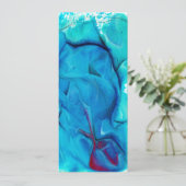 抽象芸術水中ブルーウォーター色ビッグブックマーク (スタンド正面)