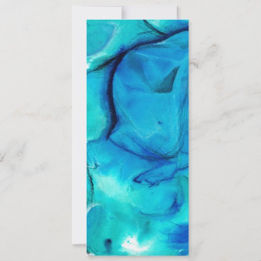 抽象芸術水中ブルーウォーター色ビッグブックマーク (裏面)
