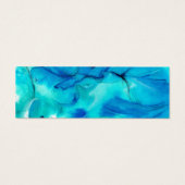 抽象芸術水中青色水色ブックマーク (裏面)
