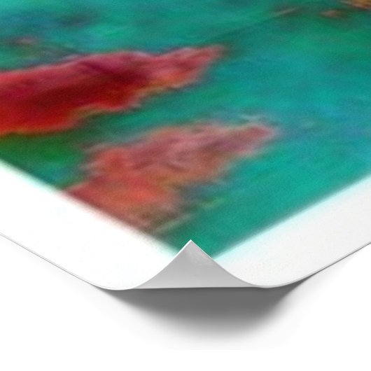 抽象芸術水中 ポスター (角)