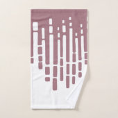 抽象芸術水平線,ほこりっぽいピンクと白 バスタオルセット (ハンドタオル)