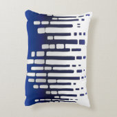 抽象芸術水平線,ネイビーブルー,白,ライトグレー アクセントクッション (裏面(縦))