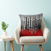 抽象芸術水平線,赤,薄い灰色,黒 クッション (椅子)